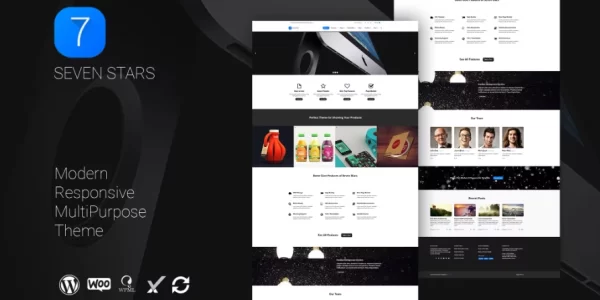 Seven Stars Modern Responsive MultiPurpose Theme 1.4.4 GPL Theme