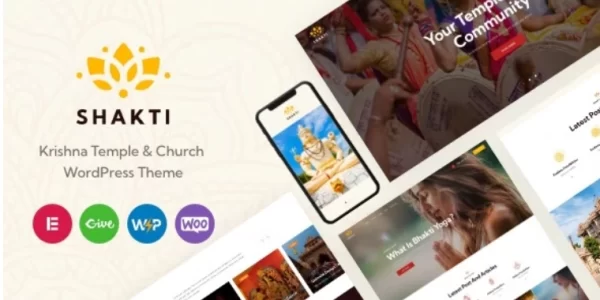 Shakti Krishna Temple Church WordPress Theme 1.1.0 GPL Theme