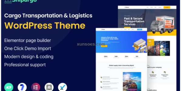 Shipargo Cargo Transportation And Logistics WordPress Theme 1.1 GPL Theme