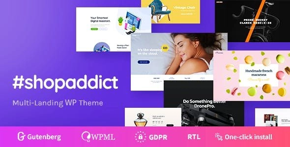 Shopaddict WordPress Landing Pages To Sell Anything 1.0.7 GPL Theme