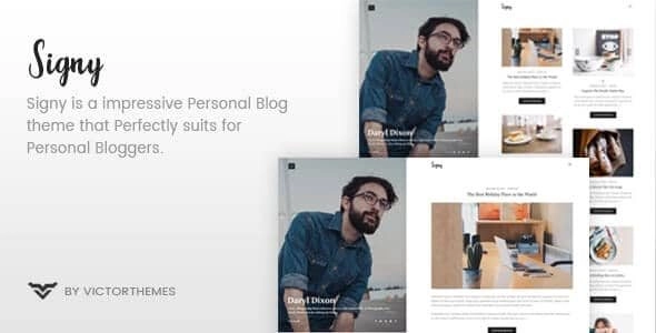 Signy A Personal Blog WordPress Theme 1.8 GPL Theme