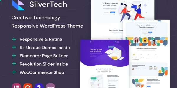 Silvertech Creative WordPress Theme 1.0.1 GPL Theme