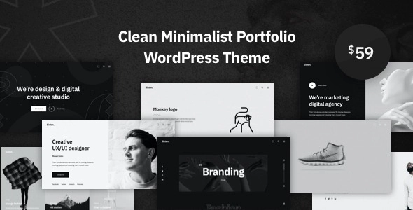 Sixten Minimalist Portfolio WordPress Theme 2.0.3 GPL Theme