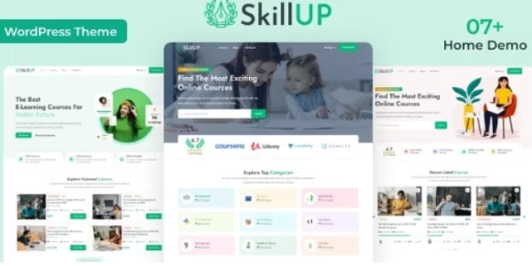 SkillUp Online Education WordPress Theme 1.0.15 GPL Theme