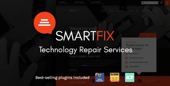 SmartFix The Technology Repair Services WordPress Theme 1.1.9 GPL Theme