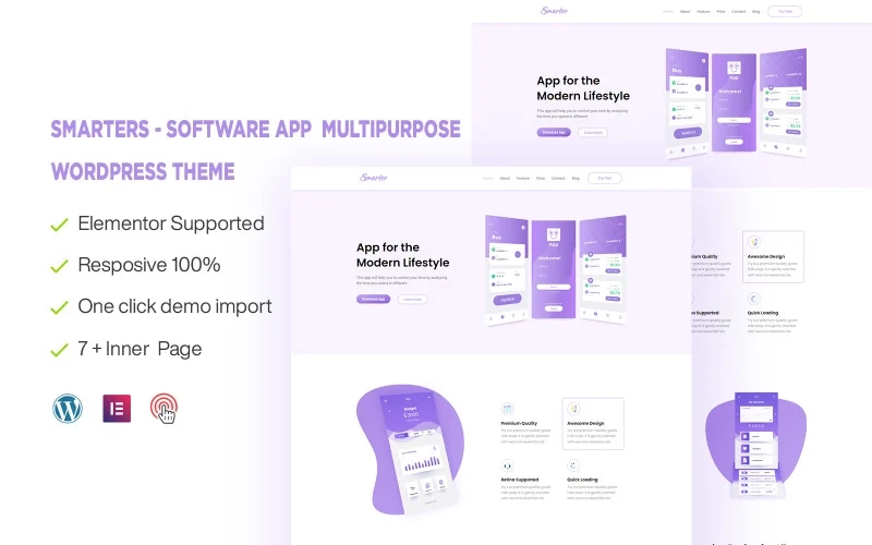 Smarters Software 0r App Multipurpose Responsive WordPress Theme 1.0.0 GPL Theme