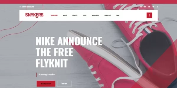 Snykers Sports Shop WordPress Theme 1.2.0 GPL Theme