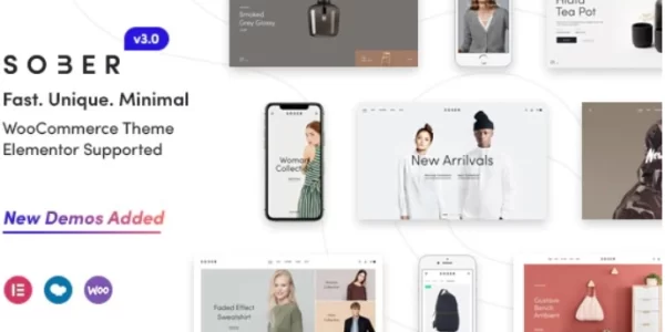 Sober WooCommerce WordPress Theme 3.4.12 GPL Theme
