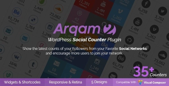 Social Counter Plugin for WordPress Arqam 2.6.2 GPL Plugins