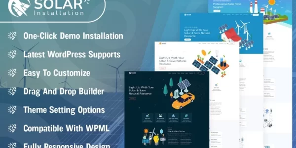 Solar Installation WordPress Theme 1.0.0 GPL Theme