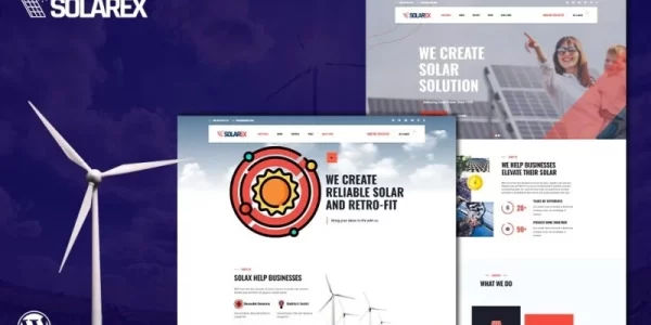 Solarex Renewable Solar Energy WordPress Theme 1.0.0 GPL Theme
