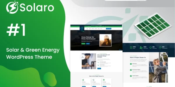 Solaro Solar and Green Energy WordPress Theme 1.0.0 GPL Theme