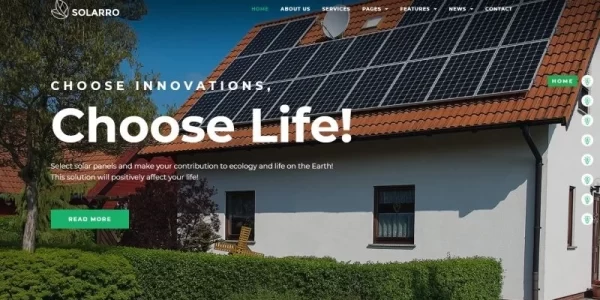 Solarro Solar Energy Company WordPress Elementor Theme WordPress Theme 1.0.1 GPL Theme