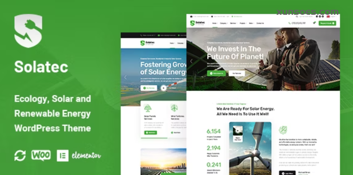 Solatec Ecology Solar Energy WordPress Theme 2.0.5 GPL Theme