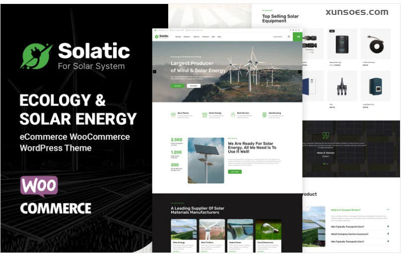 Solatic Solar Energy, Wind and Power WooCommerce Theme {version} GPL Theme