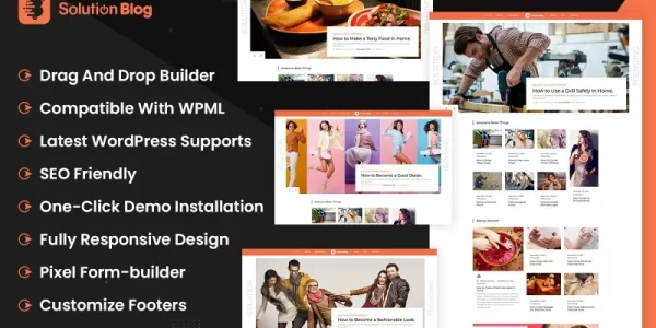 Solution Blog WordPress Theme 1.0.0 GPL Theme