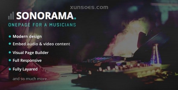 Sonorama Music Band Musician WordPress Theme 2.5 GPL Theme