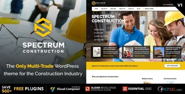 Spectrum Multi-Trade Construction Business Theme 3.1.2 GPL Theme