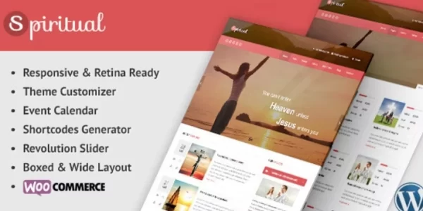 Spiritual Church WordPress Theme (Responsive) 2.15 GPL Theme