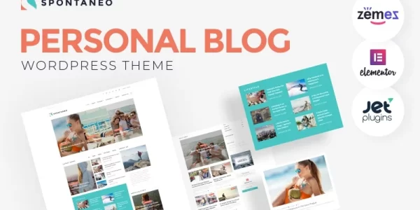 Spontaneo Personal Travel Blog WordPress Theme 1.0.1 GPL Theme