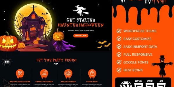 SpookyWeen A Halloween WordPress Premium Theme WordPress Theme 1.1.0 GPL Theme