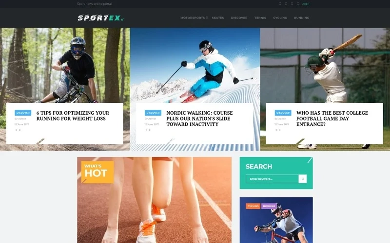 Sportex Sports News Responsive WordPress theme WordPress Theme 1.0.0 GPL Theme