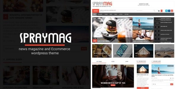 Spraymag eCommerce, Magazine, Responsive Blog Theme 4.0 GPL Theme