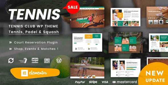 Spyn Tennis Club WordPress Theme 1.2 GPL Theme