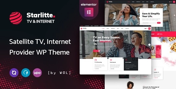 Starlitte TV Internet Provider WordPress Theme 1.0.7 GPL Theme