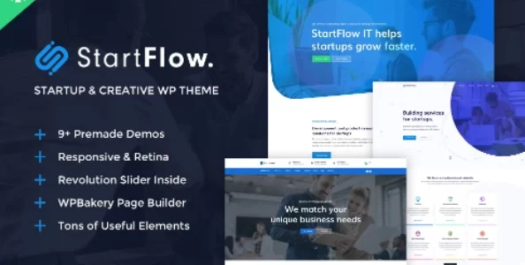 StartFlow Creative Multipurpose WordPress Theme 1.21 GPL Theme