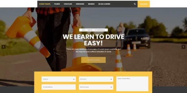 Strida Driving School WordPress Theme 1.0.0 GPL Theme