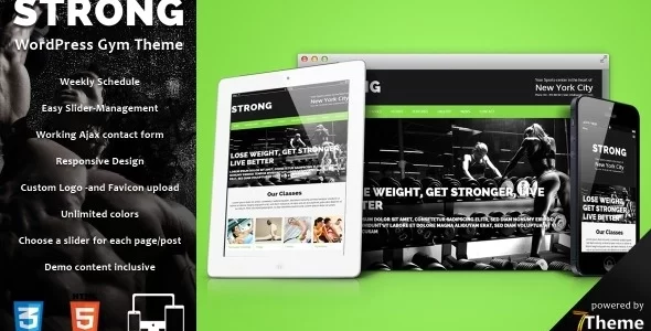Strong – Sports Center WordPress Theme 1.09 GPL Theme