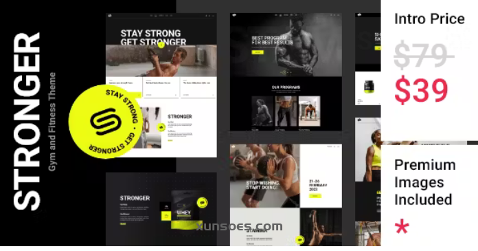 Stronger Gym and Fitness Theme 1.0 GPL Theme