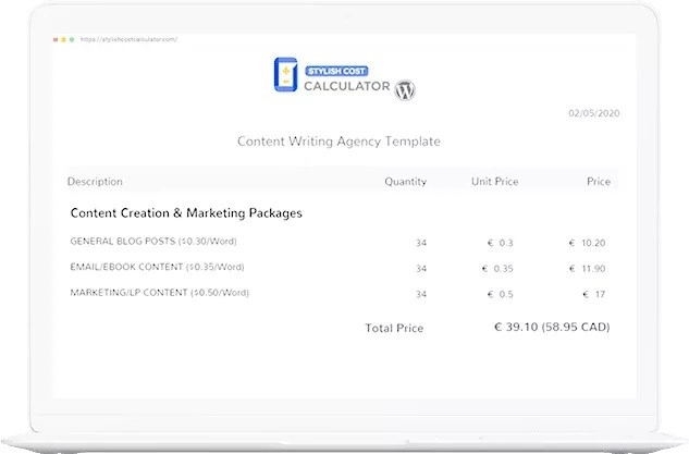 Stylish Cost Calculator Premium 5.7.9 GPL Plugins