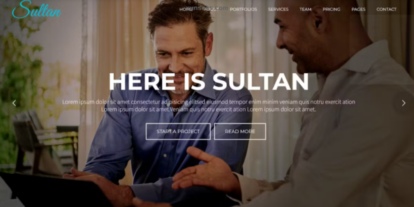 Sultan – One Page Business WordPress Theme 2.1 GPL Theme
