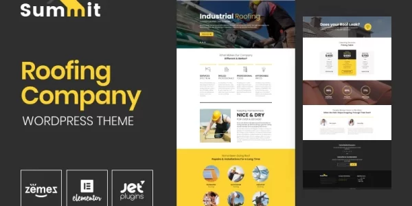 Summit Roofing Responsive WordPress Theme 1.0.1 GPL Theme