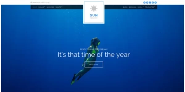 Sun Resort – CSSIgniter 1.7.2 GPL Theme