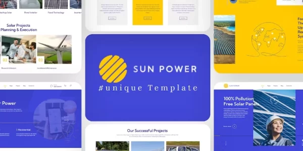 SunPower Solar Renewable Energy Theme 1.0.4 GPL Theme