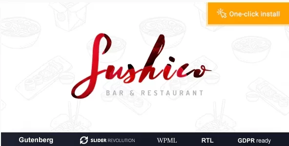 Sushico Sushi and Asian Food Restaurant WordPress Theme 1.1.1 GPL Theme