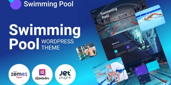 Swimming Pool Modern Swimming Pool WordPress Theme 1.0.1 GPL Theme