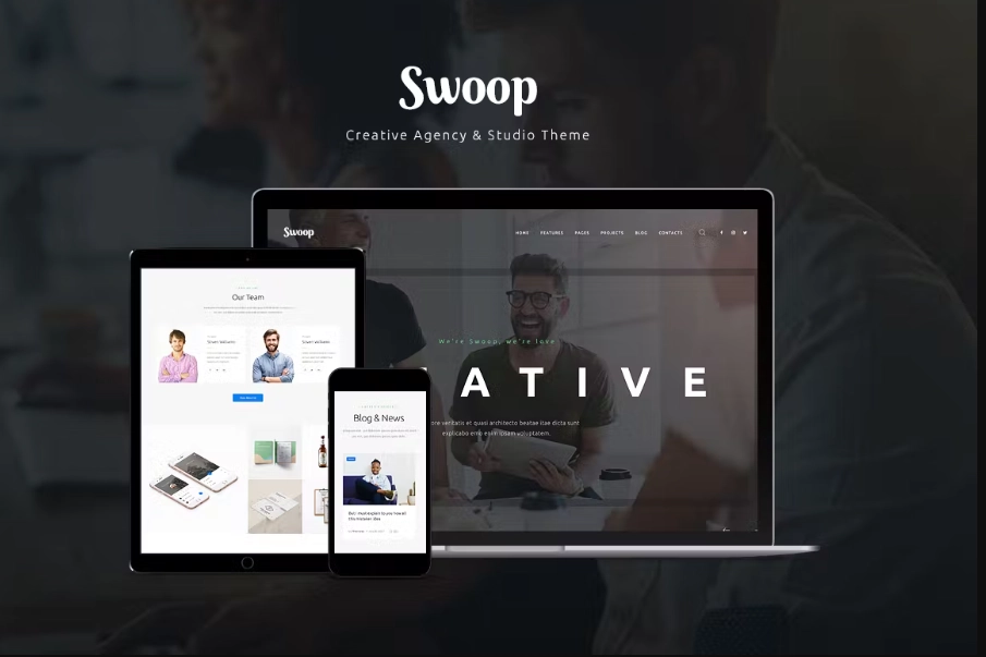 Swoop Creative Agency and studio Theme 1.1.4 GPL Theme