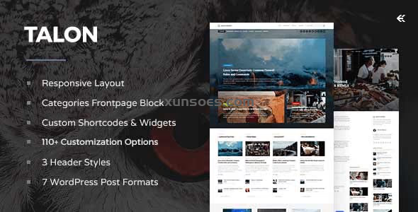 TALON RESPONSIVE WORDPRESS THEME 2.2.2 GPL Theme