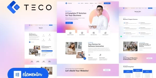 TECO IT Solutions Services Business Elementor WordPress Theme 1.1.0 GPL Theme