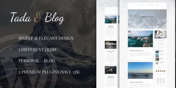 Tada Blog Personal Blog WordPress Template 1.3 GPL Theme