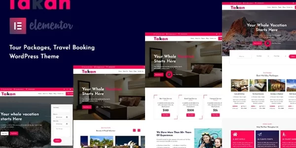 Takan Travel Agencies WordPress Theme 1.0.0 GPL Theme