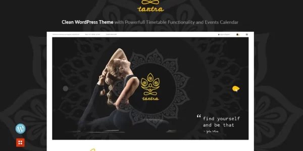 Tantra A Yoga Studio and Fitness Club WP Theme 1.0.5 GPL Theme