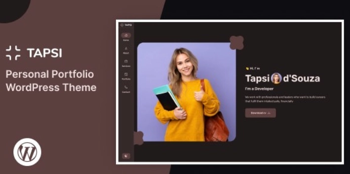 Tapsi – Personal Portfolio WordPress Theme 1.0 GPL Theme