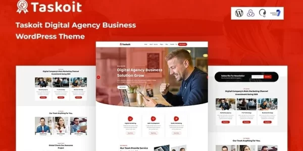 Taskoit Digital Agency Business WordPress Theme 1.0.0 GPL Theme