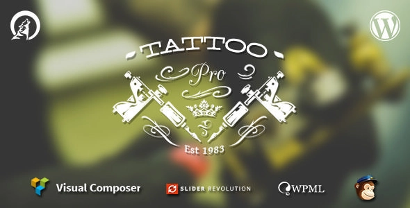 Tattoo Pro Your Tattoo Shop WordPress Theme 1.9.1 GPL Theme