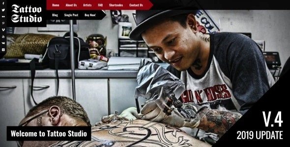 Tattoo Studio Responsive WordPress Theme 4.4.1 GPL Theme